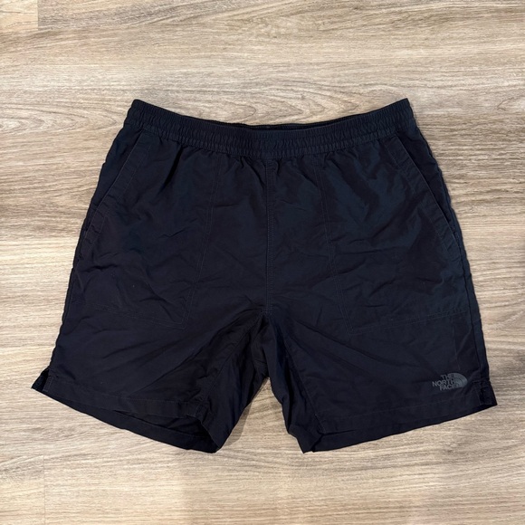 North Face Men Flashdry Shorts Black Medium Pockets Outdoor Hiking Elastic Waist - Picture 1 of 5